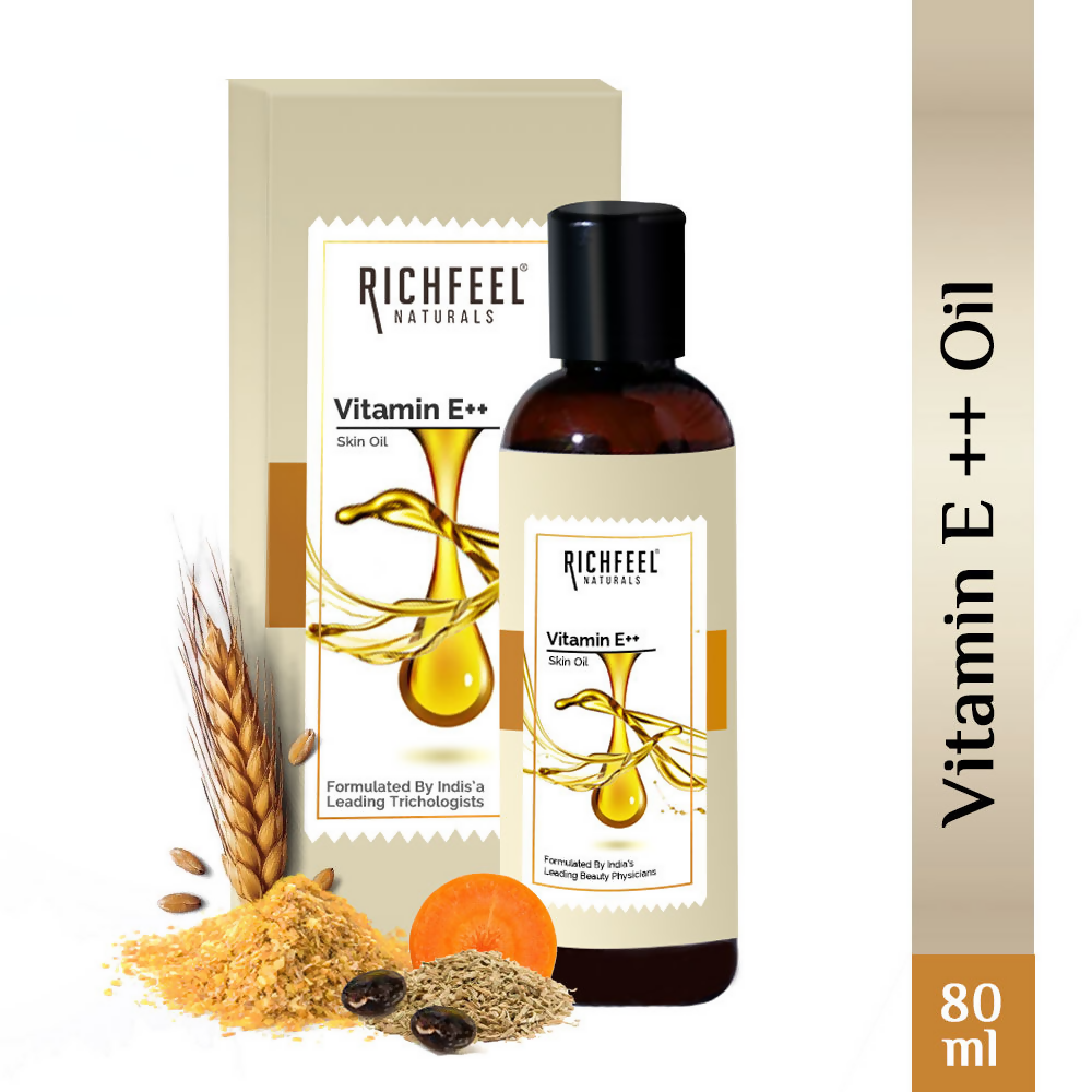 Richfeel Vitamin E Oil Almond, Wheatgerm Walnut & Carrot Blend | Grocsy