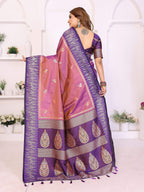 Aastha Fashion Purple South Soft Silk Zari Weaving Saree | Grocsy
