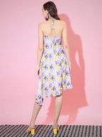 Myshka Women's Multi Floral Printed Fit and Flare Dress | Grocsy