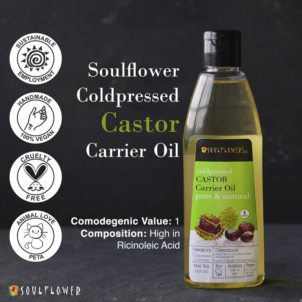 Soulflower Coldpressed Castor Carrier Oil Pure & Natural | Grocsy
