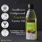 Soulflower Coldpressed Castor Carrier Oil Pure & Natural | Grocsy
