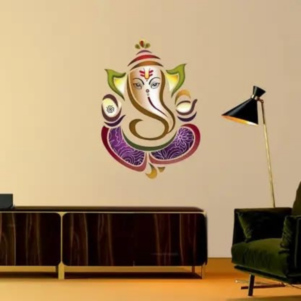 Rangoli White Glossy Vinyl Wall Sticker Premium Self-Adhesive Waterproof Decorative Wall Decal | Grocsy