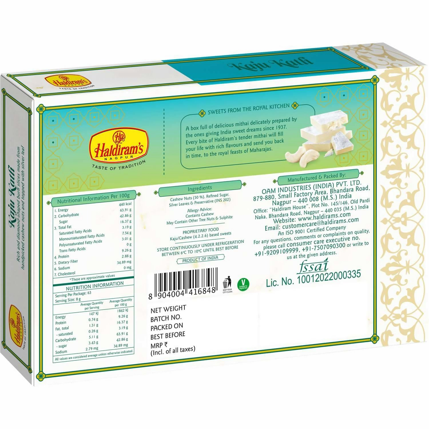 Haldiram's Nagpur Kaju Katli, Badam Katli, Mini Kaju Katli | Grocsy