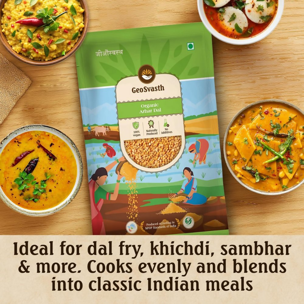 Geosvasth Organic Arhar Dal | Grocsy