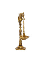 eCraftIndia Gold Toned Decorative Brass Parrot Diya | Grocsy