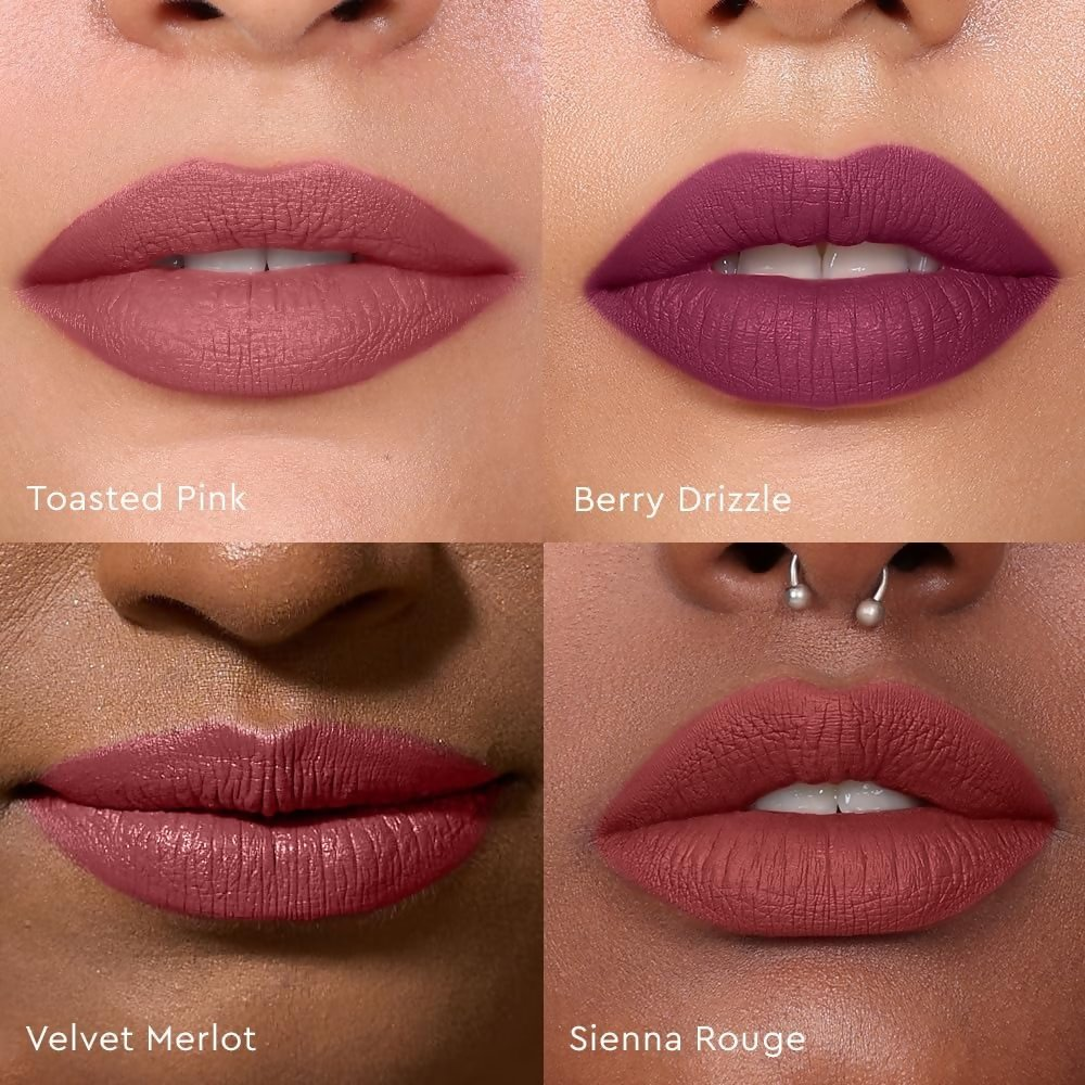 Kiro Four Play Non-Stop Airy Matte Liquid Lip Stack – Elite Berry Quad | Grocsy