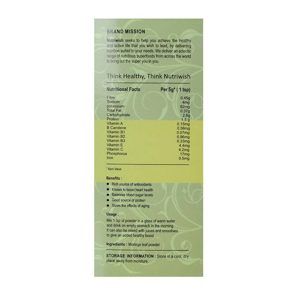 Nutriwish Moringa Powder | Grocsy