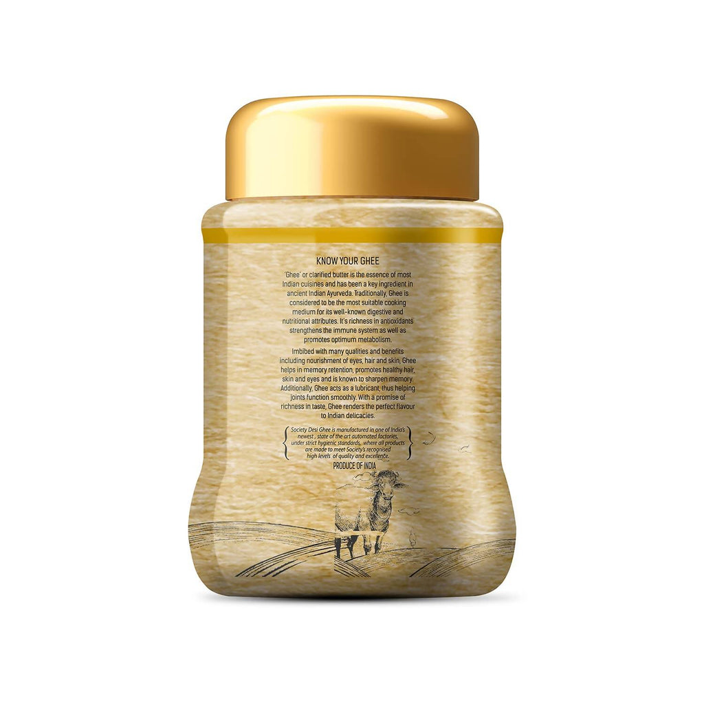 Society Desi Ghee | 100% Pure and Natural | Desi Ghee | Highly Nutritious | Traditional Curd-Churned | Grocsy