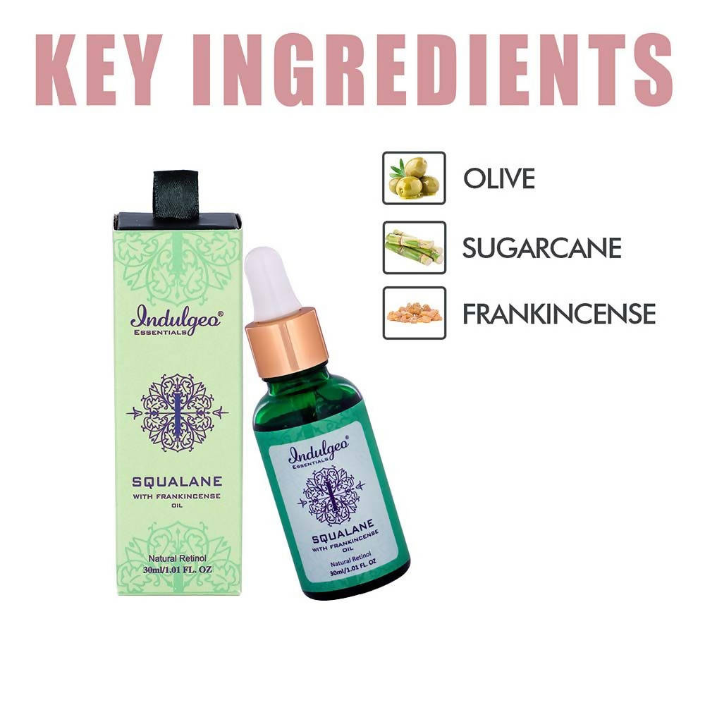 Indulgeo Essentials Squalane with Frankincense Oil | Grocsy