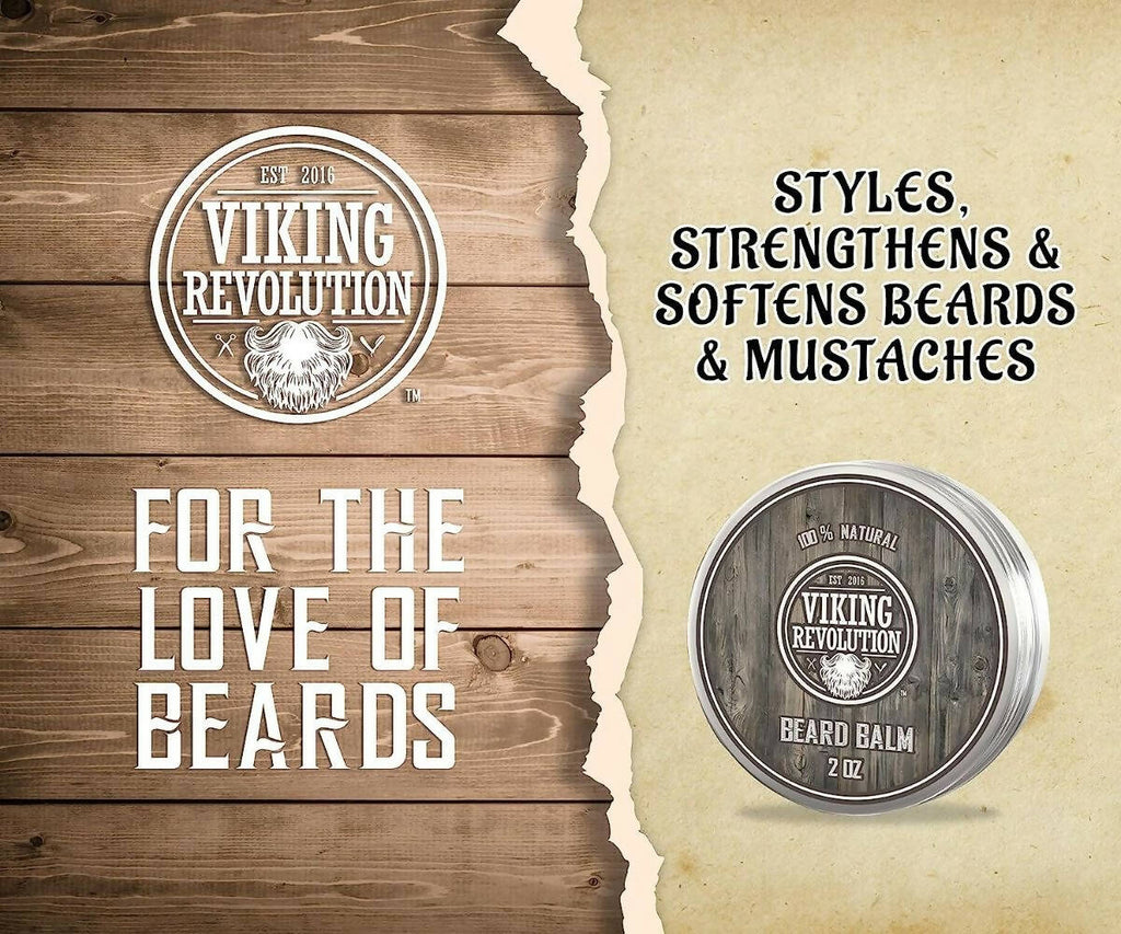 Viking Revolution Beard Balm with Argan Oil & Mango Butter | Grocsy