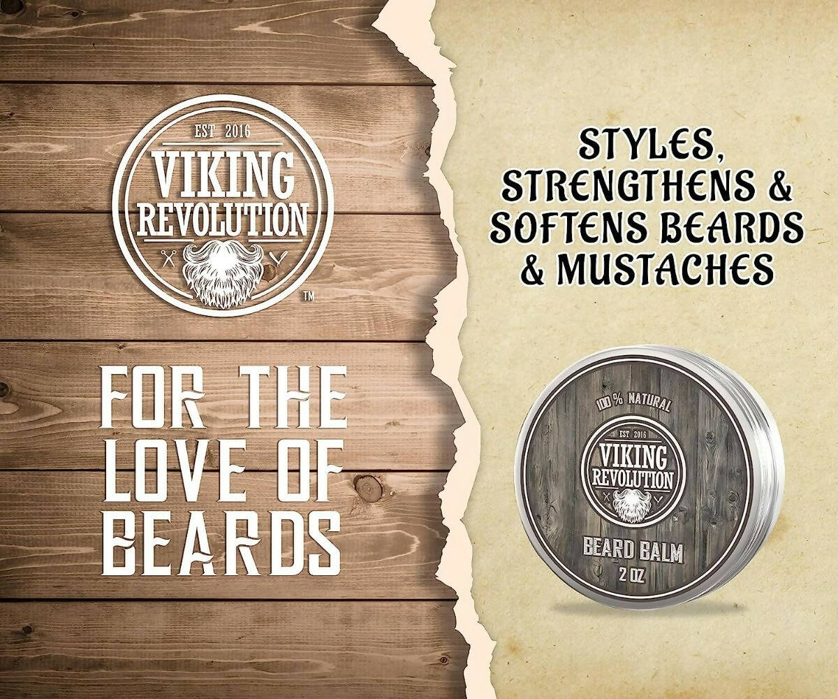 Viking Revolution Beard Balm with Argan Oil & Mango Butter | Grocsy