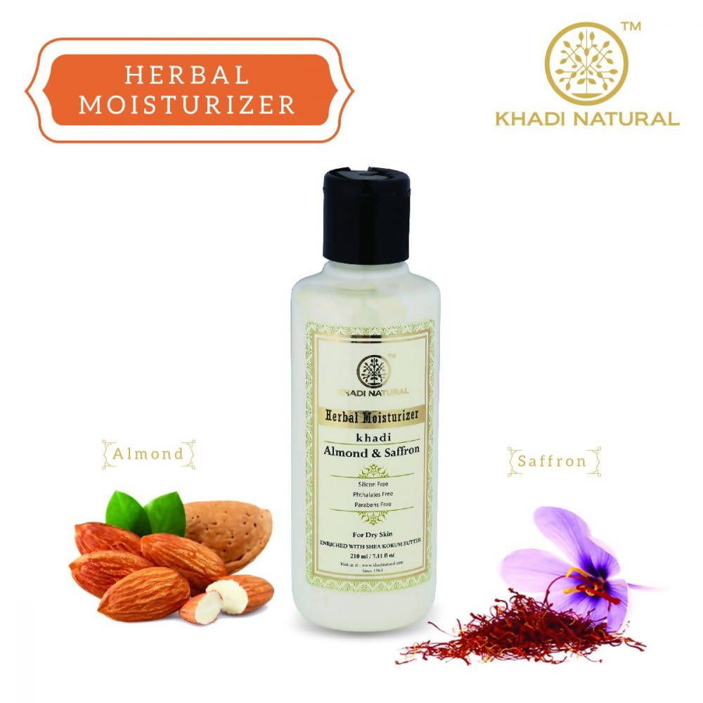 Khadi Natural Almond & Saffron Herbal Moisturizer | Grocsy