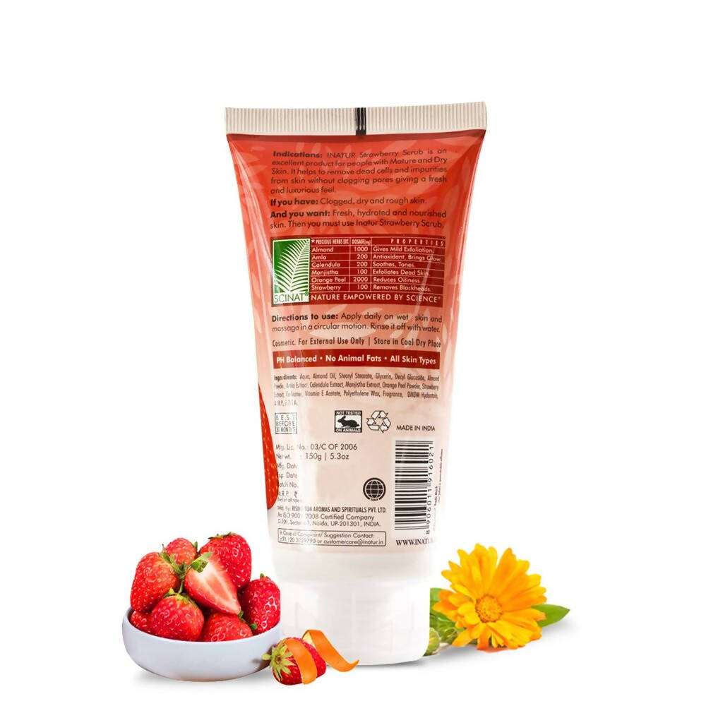 Inatur Strawberry Face Scrub | Grocsy