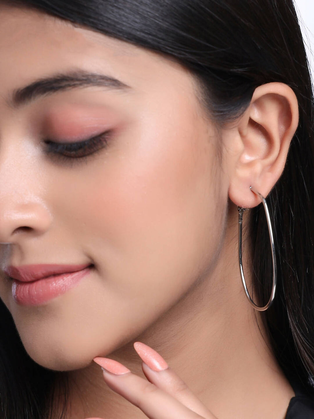 NVR Women Set of 2 Contemporary Hoop Earrings | Grocsy