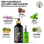 Ivory Natural Grey Serum And Hair Shampoo Combo Restores Natural Hair Wellness And Nourished, Shiny Hair | Grocsy