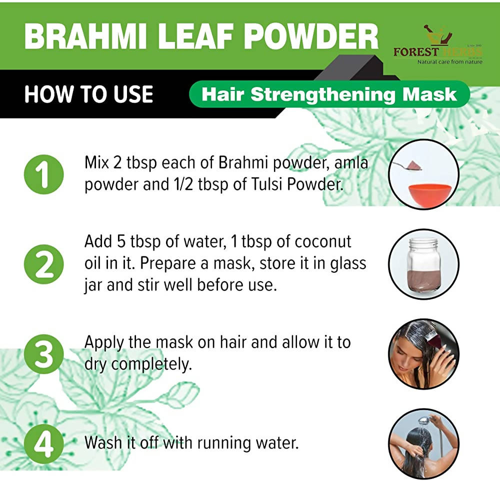 Forest Herbs Brahmi Leaf Hair Care Powder | Grocsy