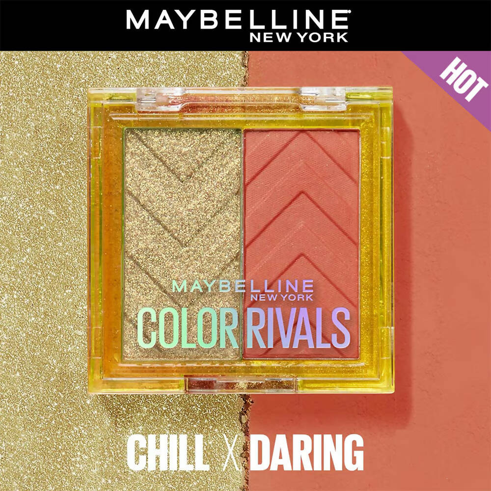 Maybelline New York Color Rivals Longwear Eyeshadow Duo - Chill X Daring | Grocsy