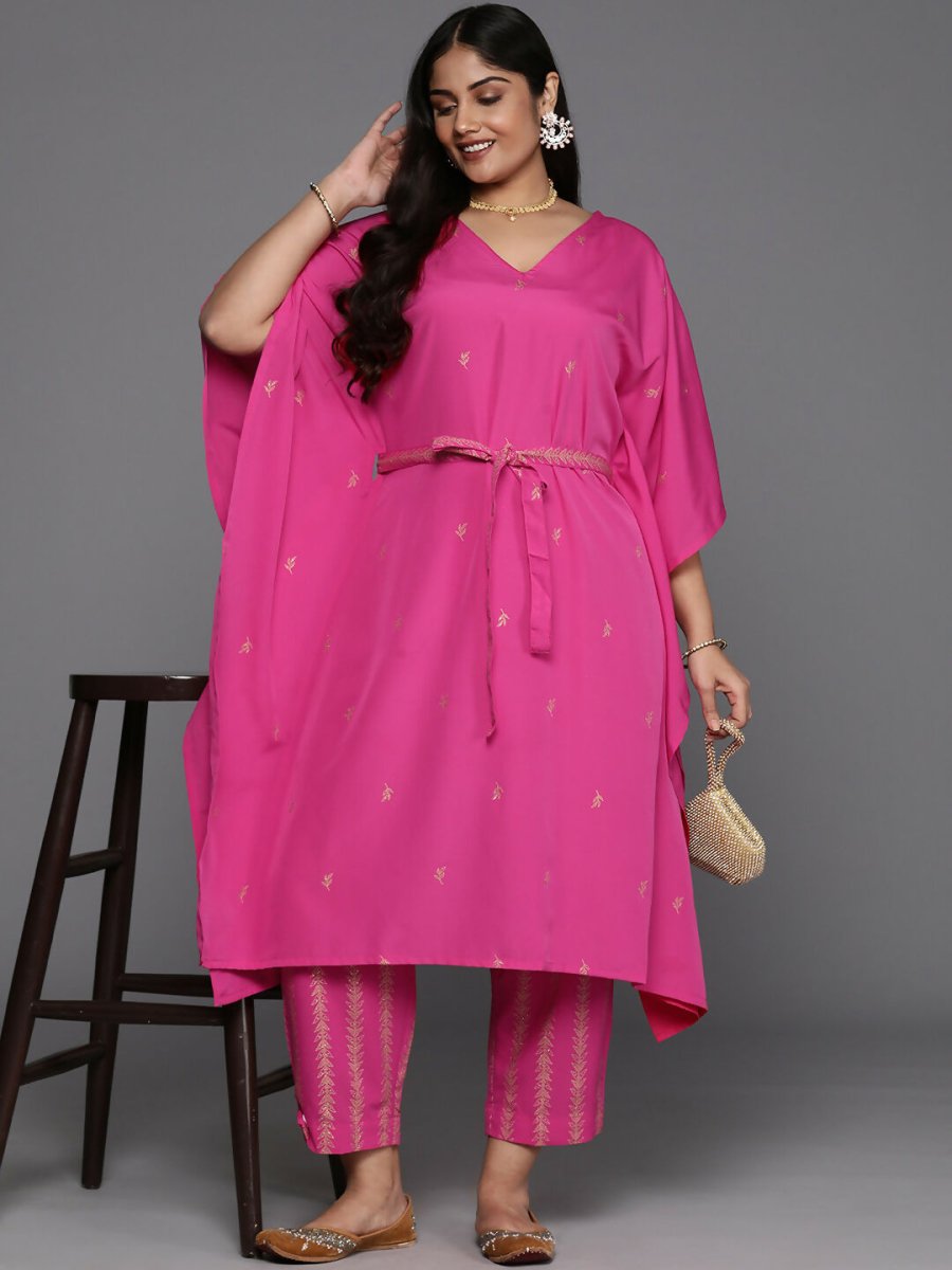 Ahalyaa Women's Traditional wear Kurta Set - Pink | Grocsy