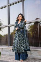Aayaa Designer Printed Cotton Silk Suit - Multi Color | Grocsy