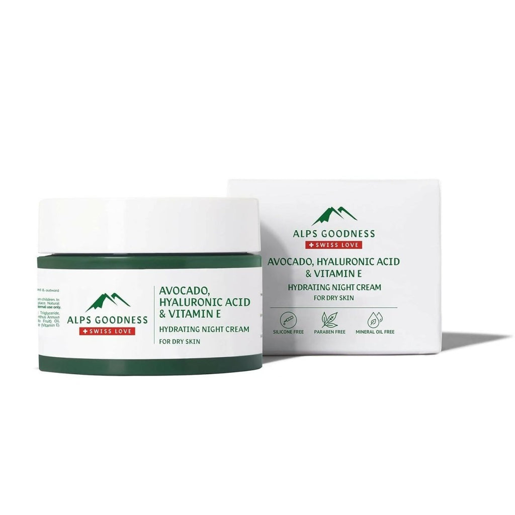Alps Goodness Avocado, Hyaluronic Acid & Vitamin E Hydrating Night Cream | Grocsy