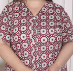 Miravan Women's Plus Size Cotton Floral Printed Cream A-Line Kurta with Buttons | Grocsy