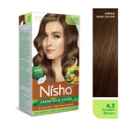 Nisha Creme Hair Color for Women - Golden Brown | Grocsy