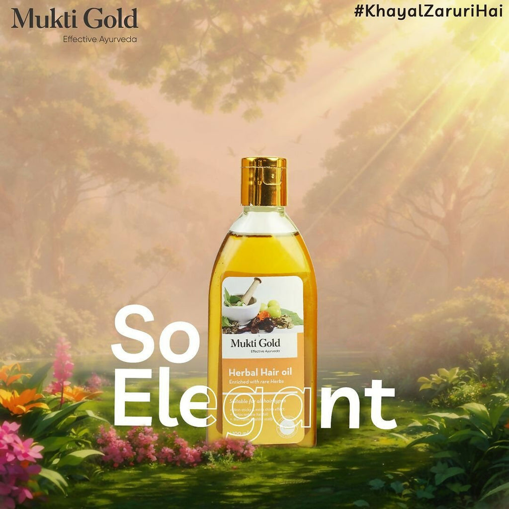 Axiom Mukti Gold Herbal Hair Oil | Grocsy