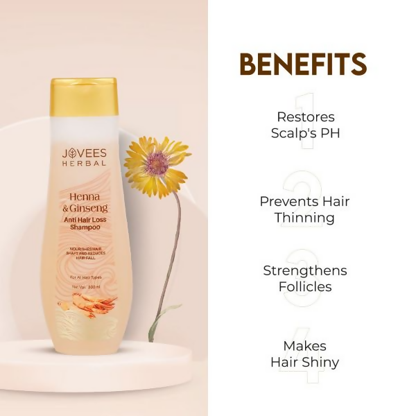 Jovees Henna & Ginseng Anti Hair Loss Shampoo | Grocsy