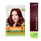 Nisha Creme Hair Color for Women - Burgundy | Grocsy