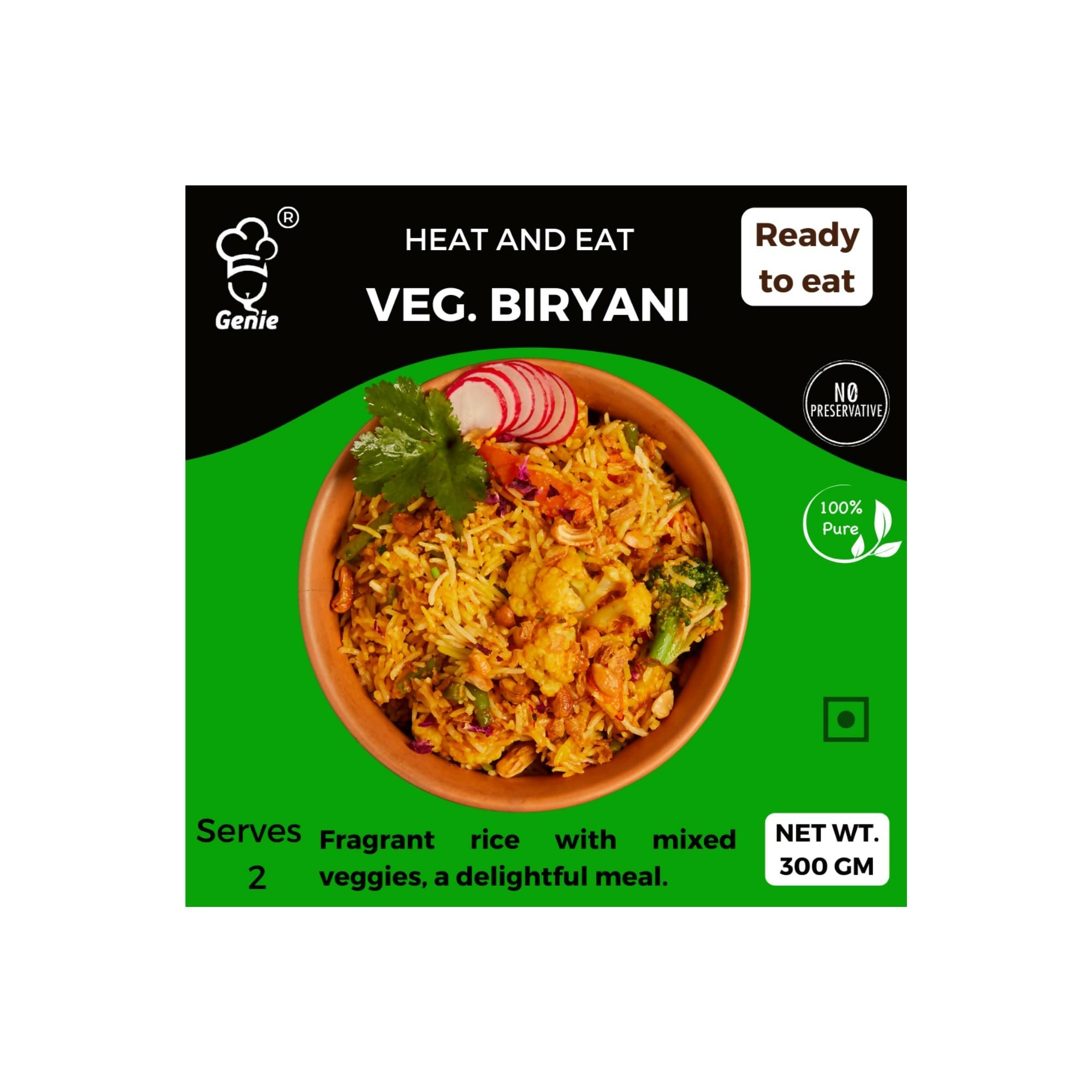 Genie's Ready To Eat Veg Biryani
