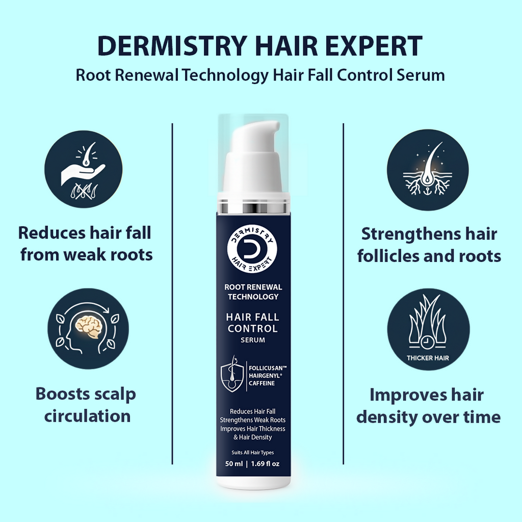 Dermistry Caffeine Collagen Protein Anti-Hair Fall Control Mask & Serum | Grocsy