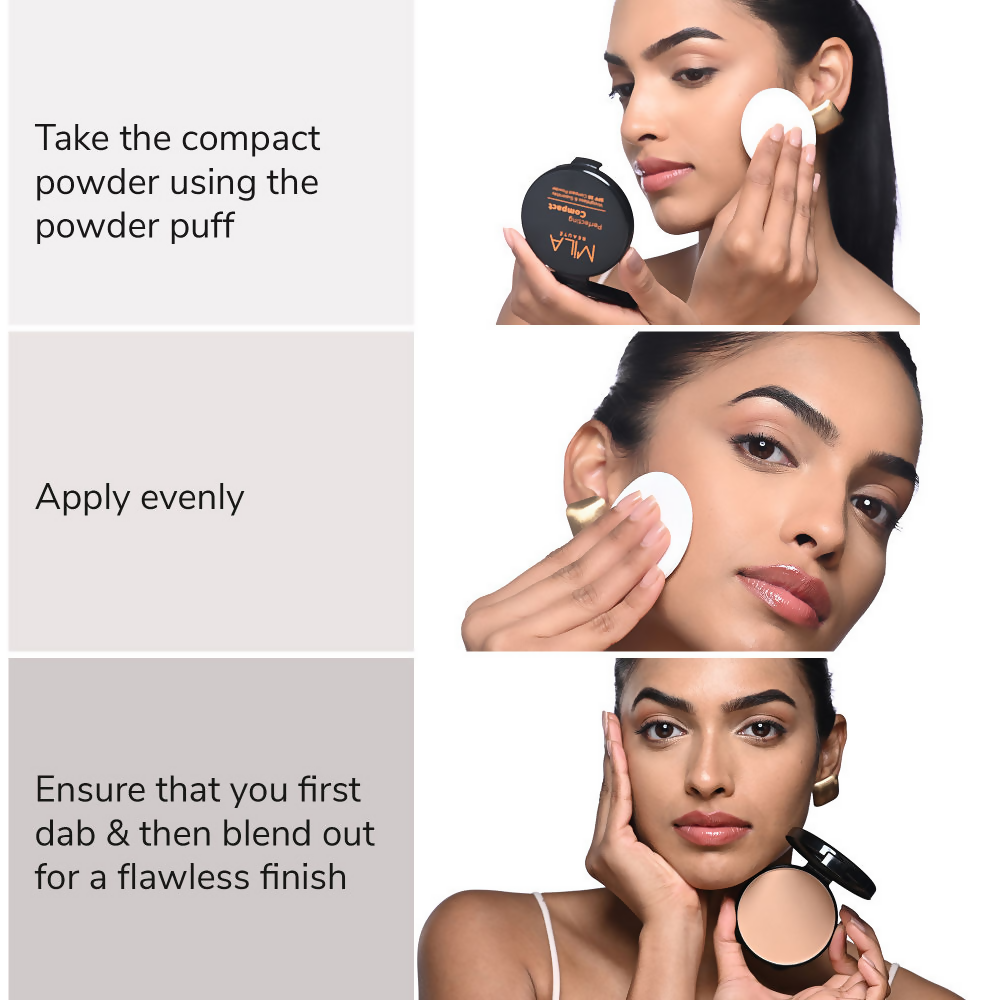 Mila Beaute Superstay Natural Matte Finish Perfecting Compact Powder with SPF 15 - True Beige | Grocsy