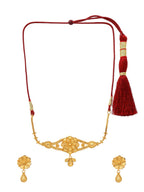 Ruby Raang Golden Traditional Choker with Studs | Grocsy