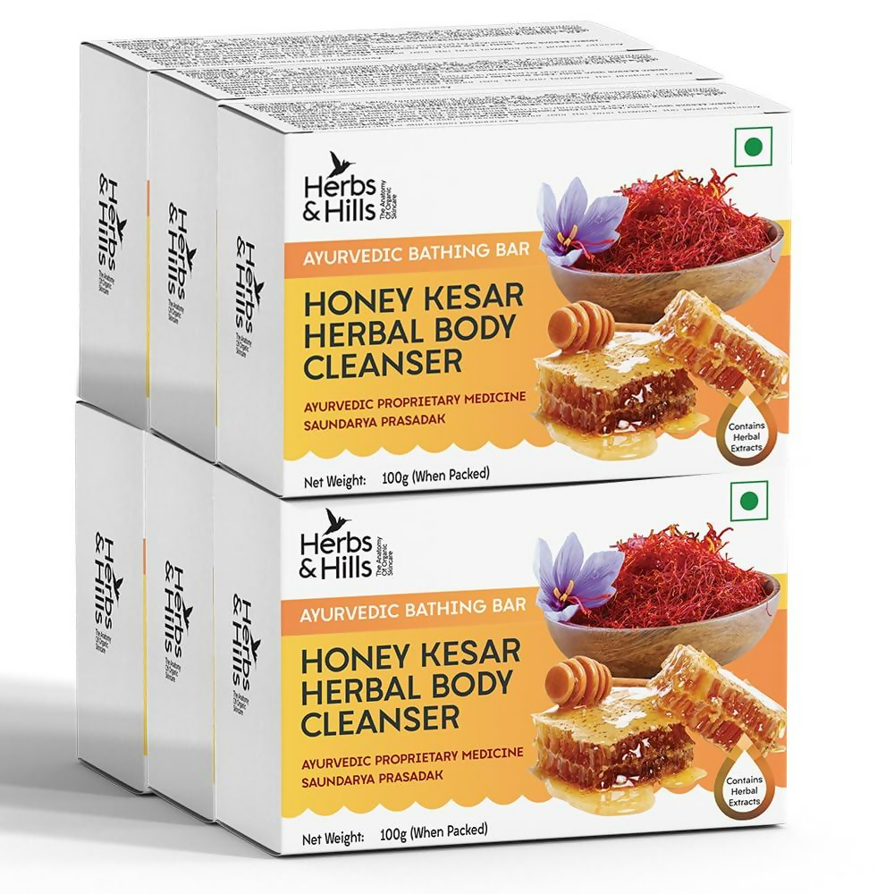 Herbs & Hills Honey Kesar Herbal Body Cleanser | Grocsy