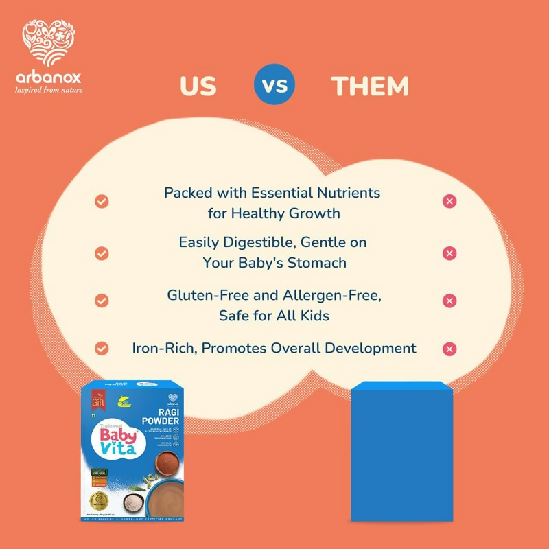 Babyvita Arbanox Ragi Powder Nutrient-Rich Blend for Little Ones | Grocsy