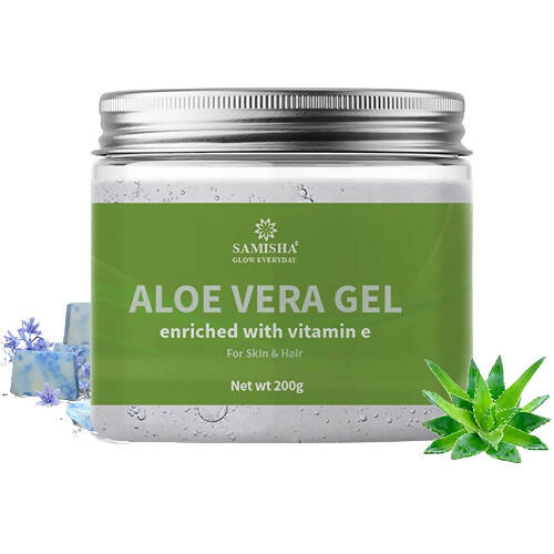Samisha Organic Aloe Vera Pure Gel For Face & Hair With Vitamin E | Grocsy