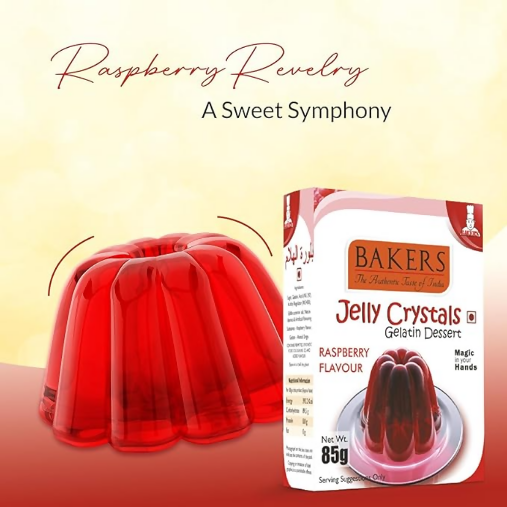 BAKERS Jelly Crystals (Gelatin Dessert) - Raspberry | Grocsy