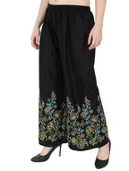 Mominos Fashion Black Floral Design Palazzo | Grocsy