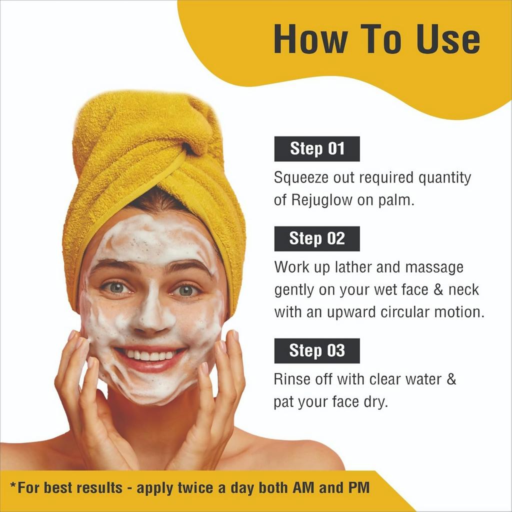 Rejuglow Luxe Skin Brightening & Rejuvenating Face Wash | Grocsy