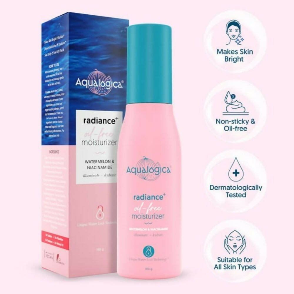 Aqualogica Radiance+ Oil Free Moisturizer with Watermelon and Niacinamide | Grocsy