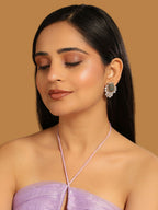 Nuyug 22K Gold Plated Labradorite Stone Contemporary Stud Earrings | Grocsy