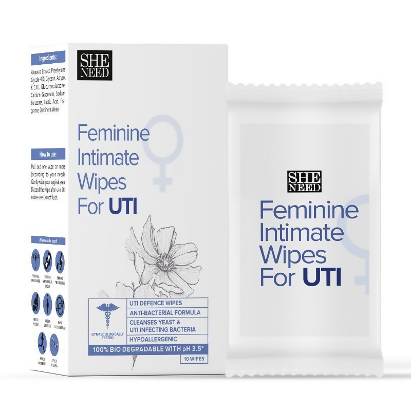 SheNeed Feminine Intimate Wipes for UTI | Grocsy