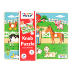 Nesta Toys Wooden Farm Animal Knob Puzzle (8 Pcs) | Grocsy