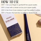Ronzille Smudgeproof And Waterproof Liquid Matte Eyeliner - Blue | Grocsy
