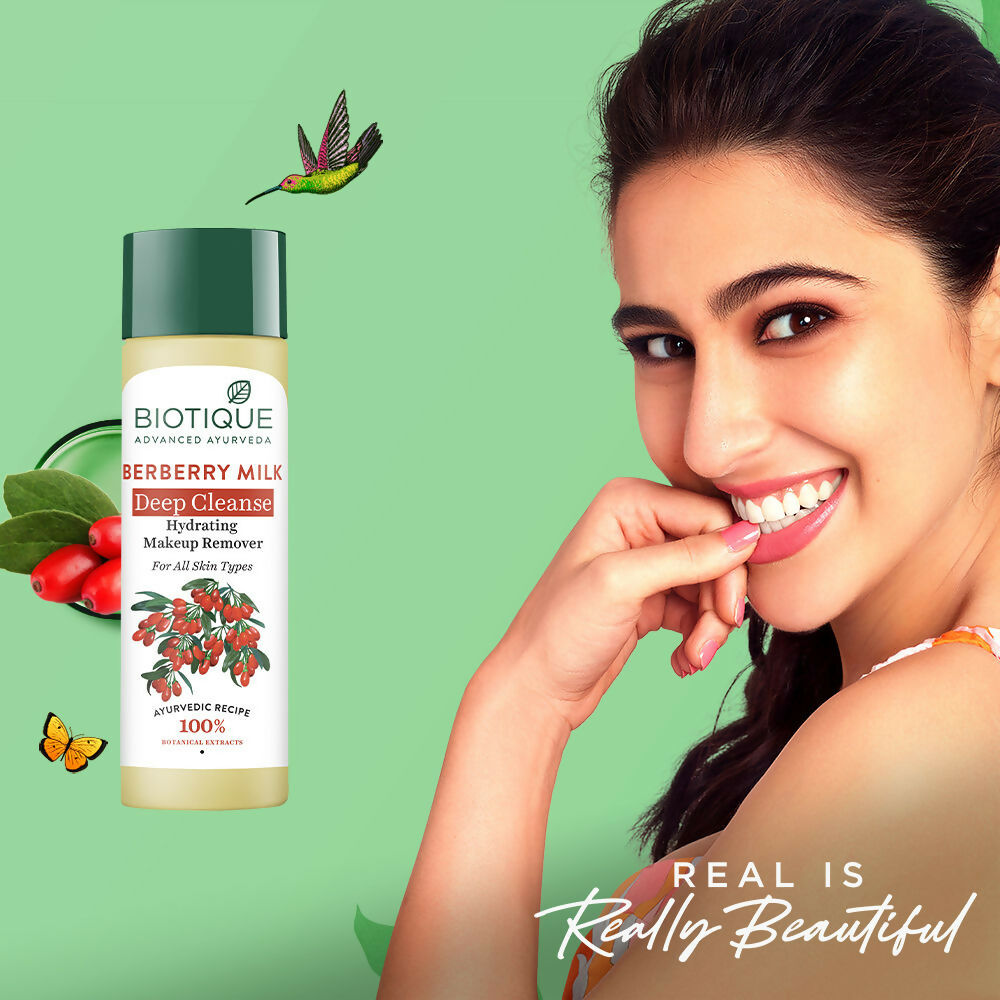 Biotique Berberry Milk Deep Cleanse Hydrating Makeup Remover | Grocsy