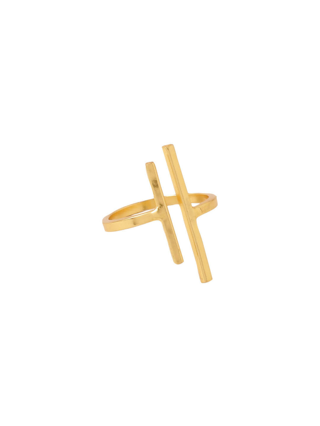 NVR Women's Western Gold-Polished Ajustable Finger Ring | Grocsy