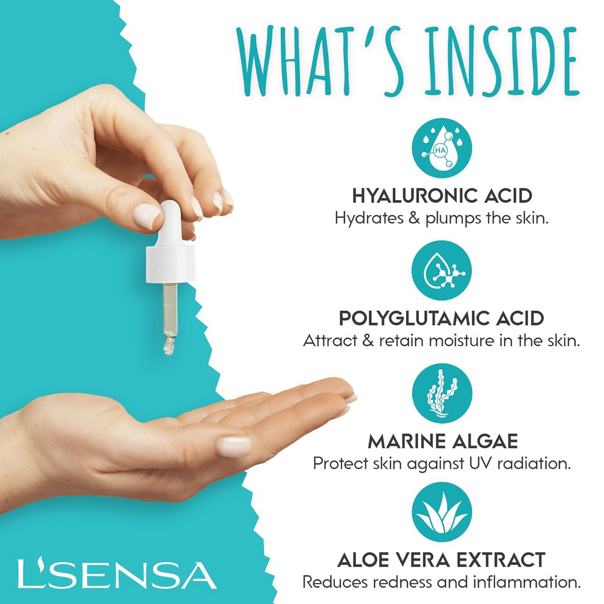 L'Sensa 2% Hyaluronic Serum For All Skin Types | Grocsy