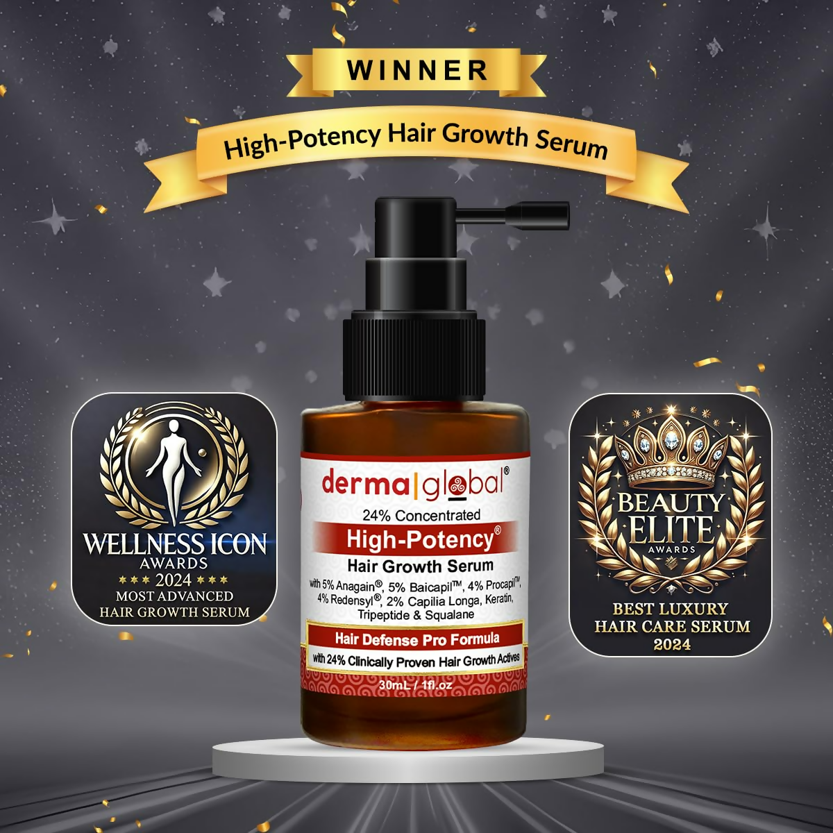 Derma Global High Potency Hair Growth Serum | Grocsy