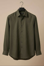 Forest — Green Cotton Shirt by Hilo Design | Grocsy