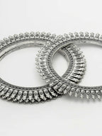 NVR Women's Set of 4 Silver-Plated German Silver Oxidised Bangles